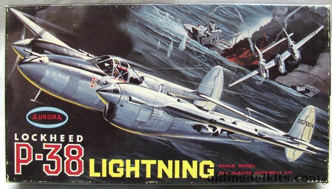 Aurora 1/84 P-38 Lightning Texas Ranger Noseart, 498-49 plastic model kit